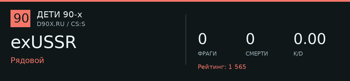Статистика игрока exUSSR