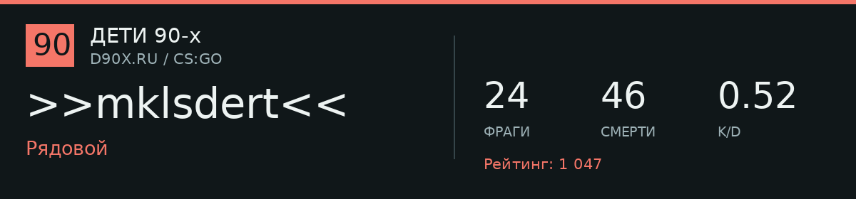 Статистика игрока >>mklsdert<<