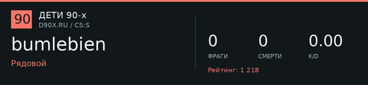 Статистика игрока bumlebien